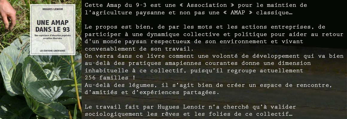 Une AMAP dans le 93. Hugues Lenoir