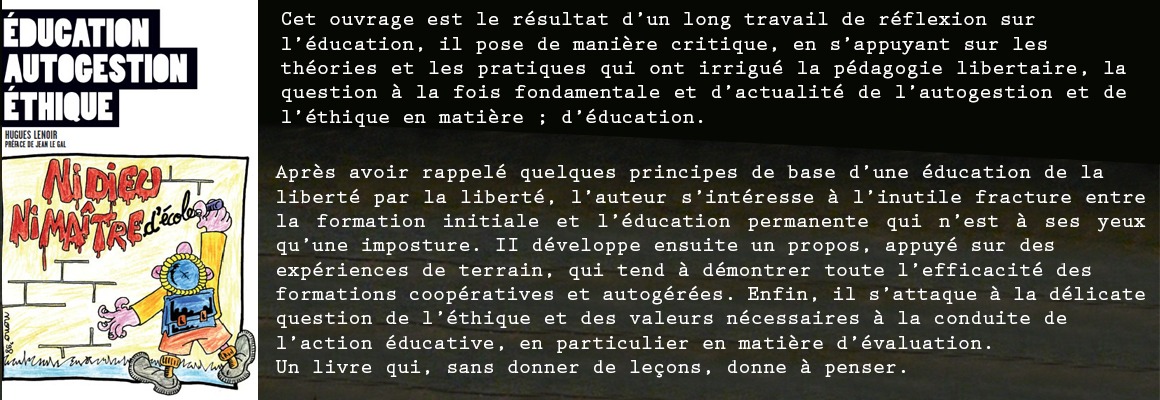 ÉDUCATION AUTOGESTION ÉTHIQUE