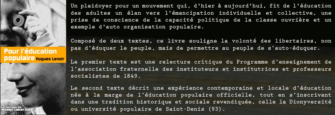 Pour l'éducation populaire