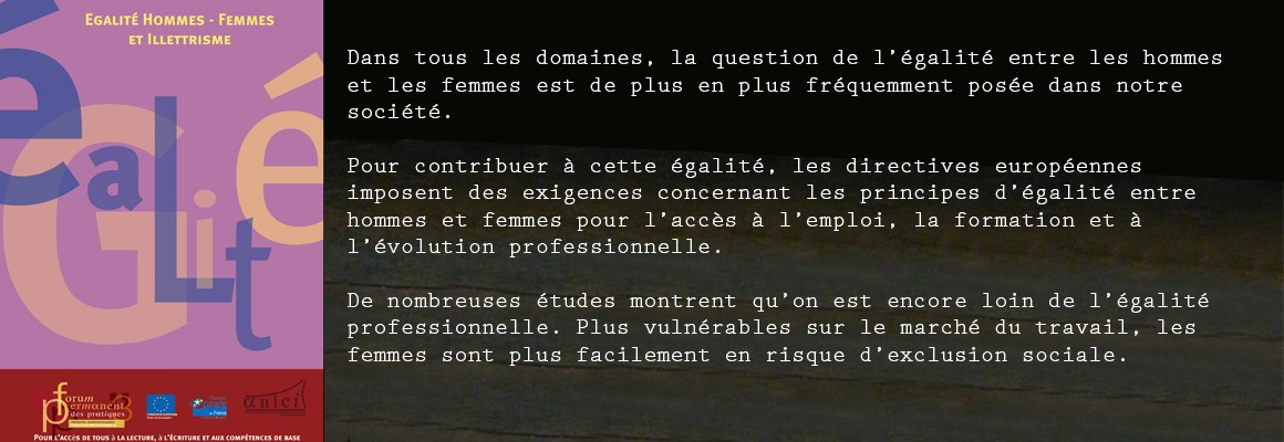 Égalité Hommes - Femmes et Illettrismes