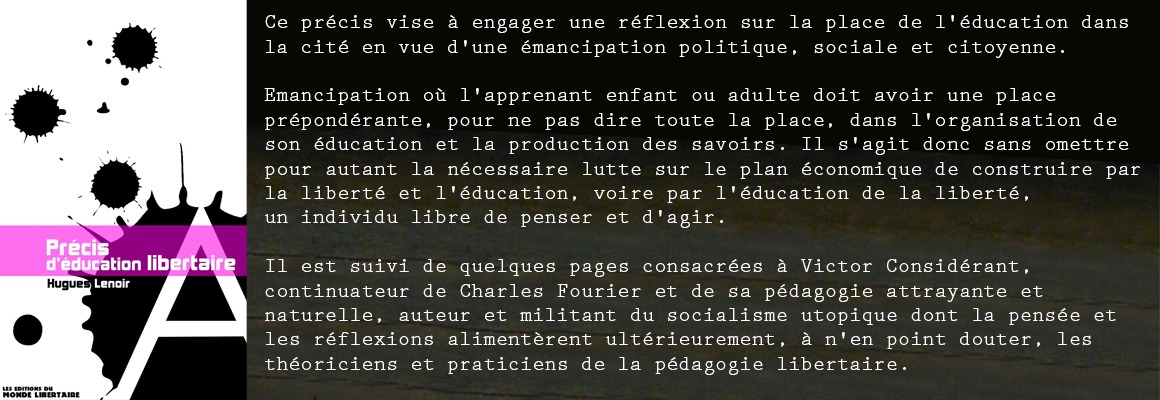 PRÉCIS ÉDUCATION LIBERTAIRE